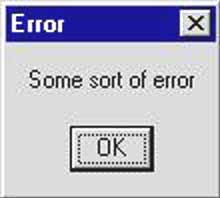error message some-sort-of-error